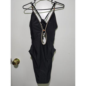 Women's Shade & Shore Swimsuit Size L Black